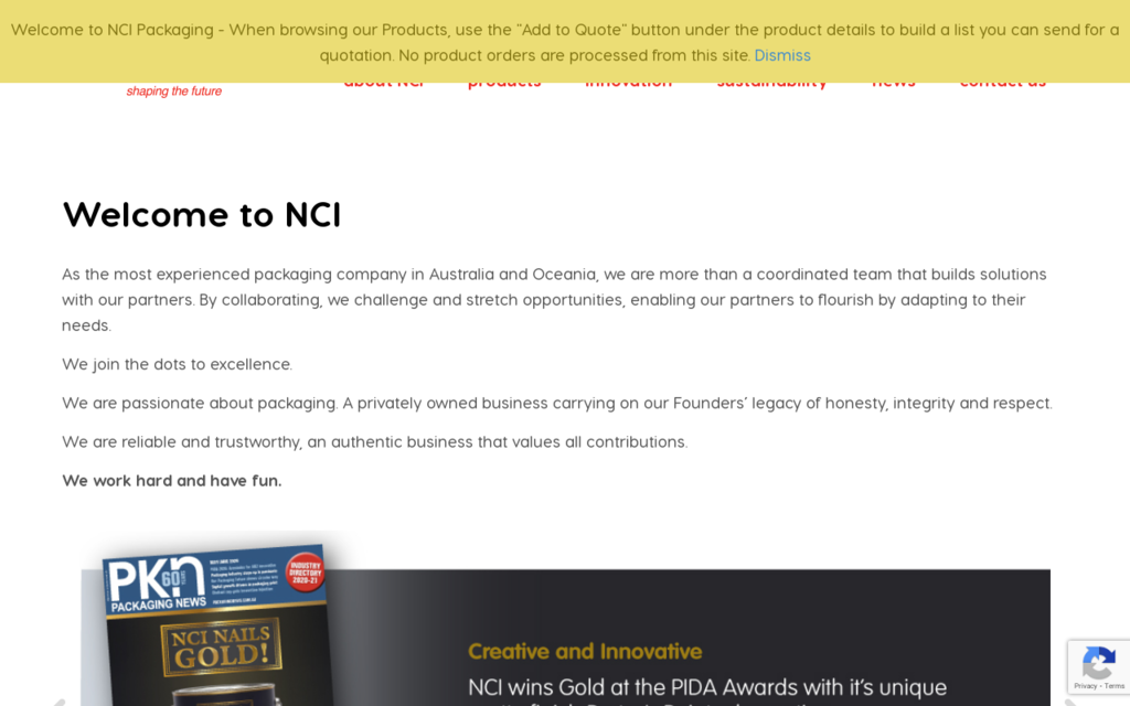 NCI Packaging